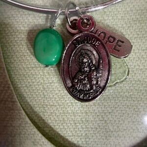 St. Jude & St. Anthony Pray for Us Medal Charm Bracelet Franciscan Friars